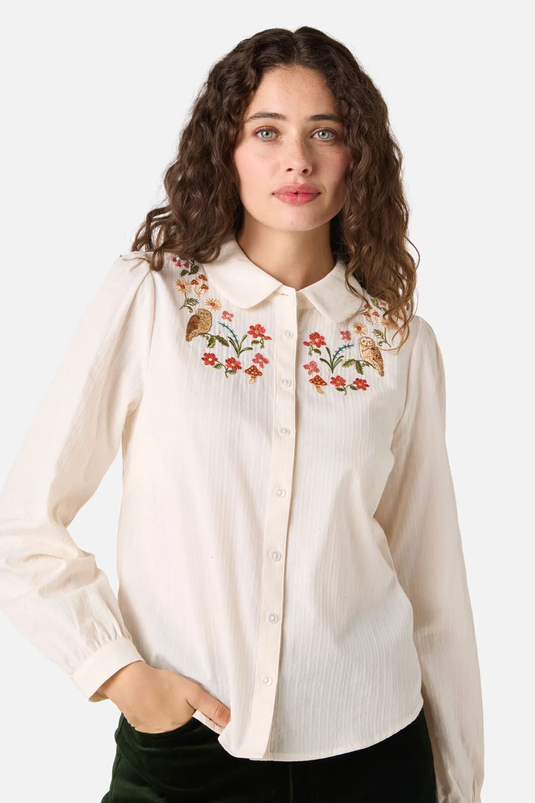 Owl Embroidered Blouse sold by Modcloth product image thumbnail 3