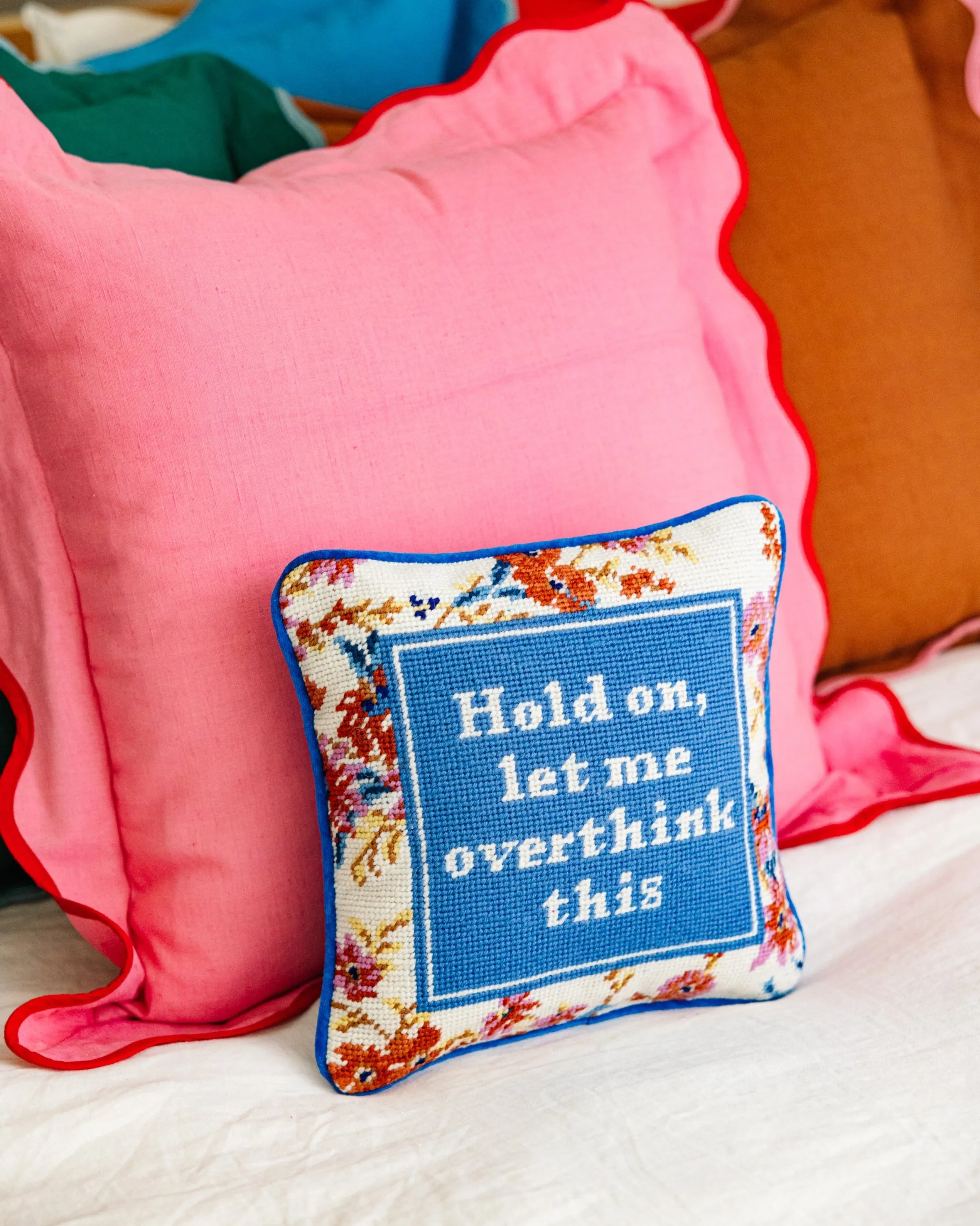 Needlepoint Pillow - Hold On Let Me Overthink This sold by Modcloth product image thumbnail 4