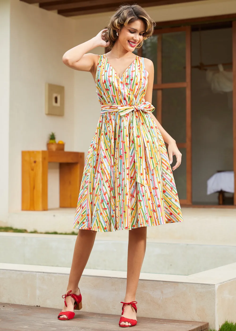 Instant Energy Faux-Wrap Dress sold by Modcloth product image thumbnail 3