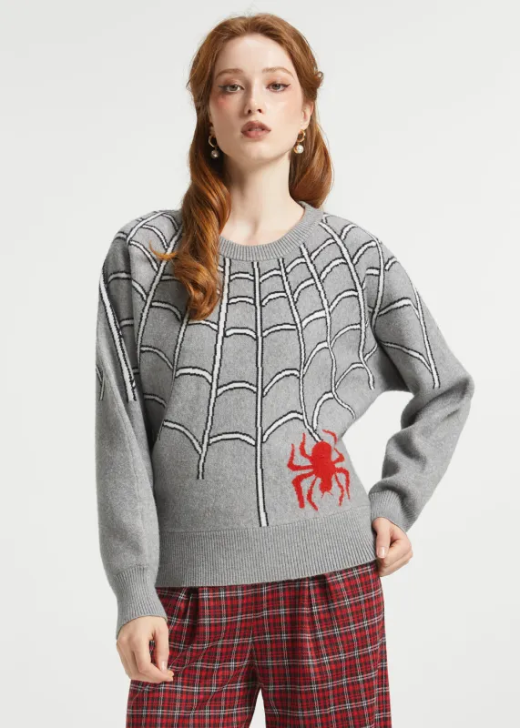 Fright This Way Crewneck Sweater made by Modcloth