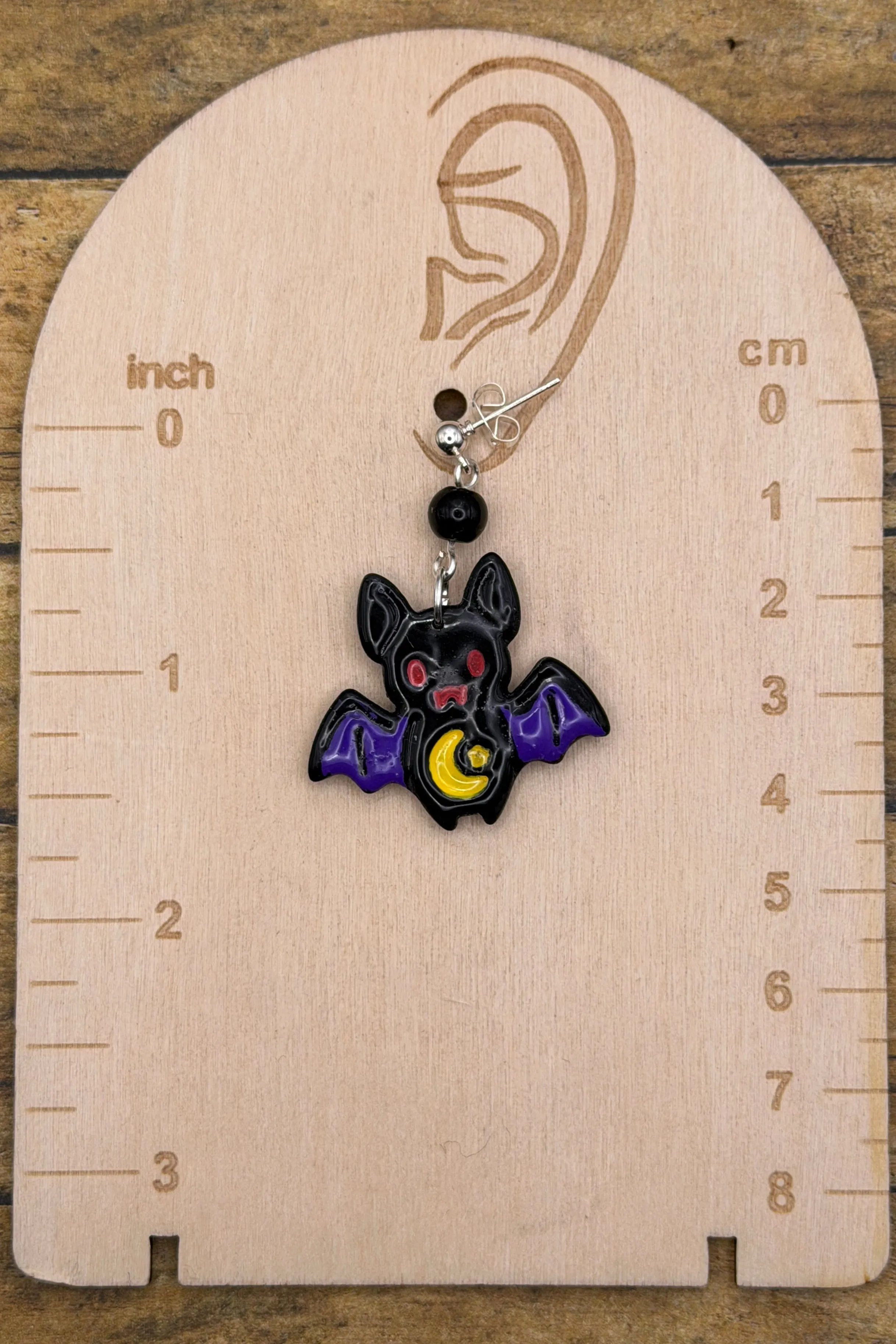 Salem - Little Bats Earrings: Handmade, Polymer Clay, Hand Painted sold by Modcloth product image thumbnail 2
