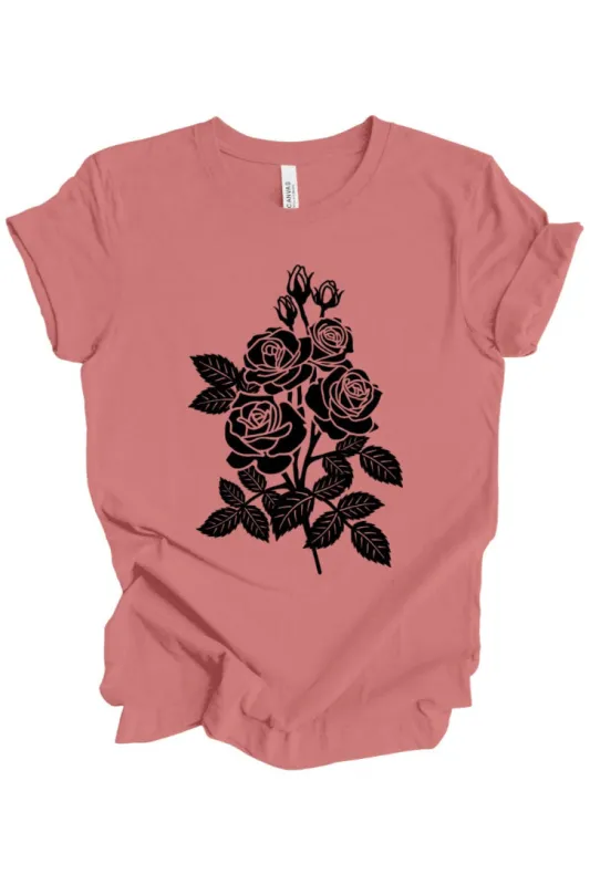Black Roses T-Shirt: Dusty Rose made by Modcloth
