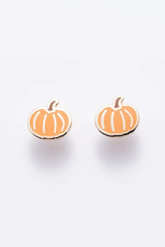 Pumpkin Stud Earrings made by Modcloth