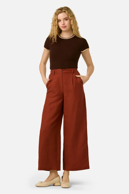 Layla Linen Blend Culotte made by Modcloth