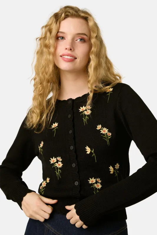 Daisy Embroidered Cardigan made by Modcloth