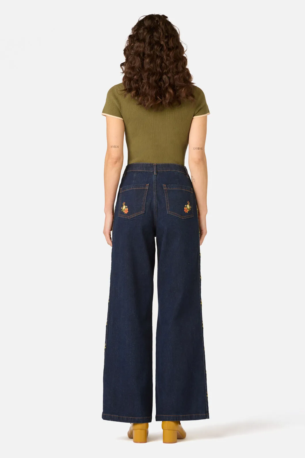 90'S Posy Embroidered Jean sold by Modcloth product image thumbnail 4