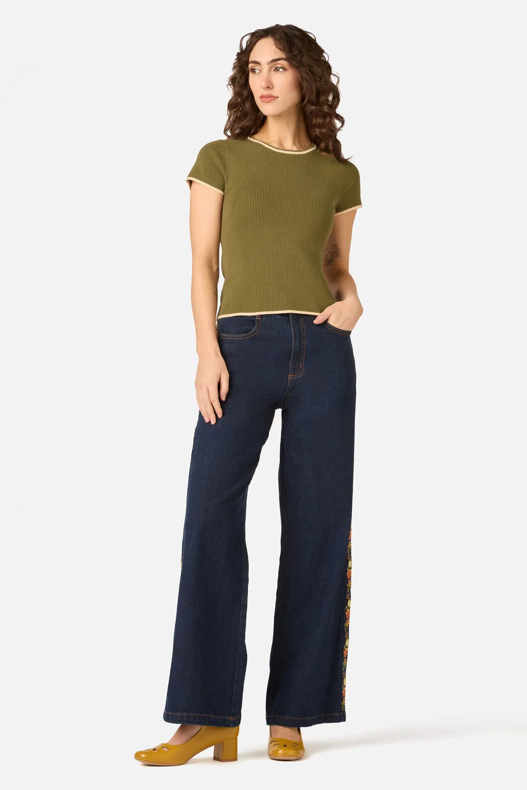 90'S Posy Embroidered Jean sold by Modcloth product image thumbnail 5
