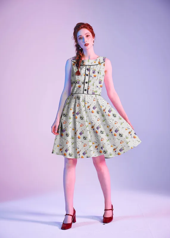 Elizabeth Dress in Witches Brew made by Retrolicious