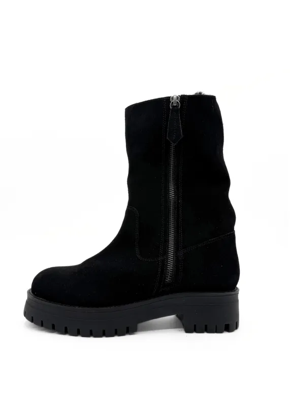 Congo Suede Shearling Booties made by chelsea crew