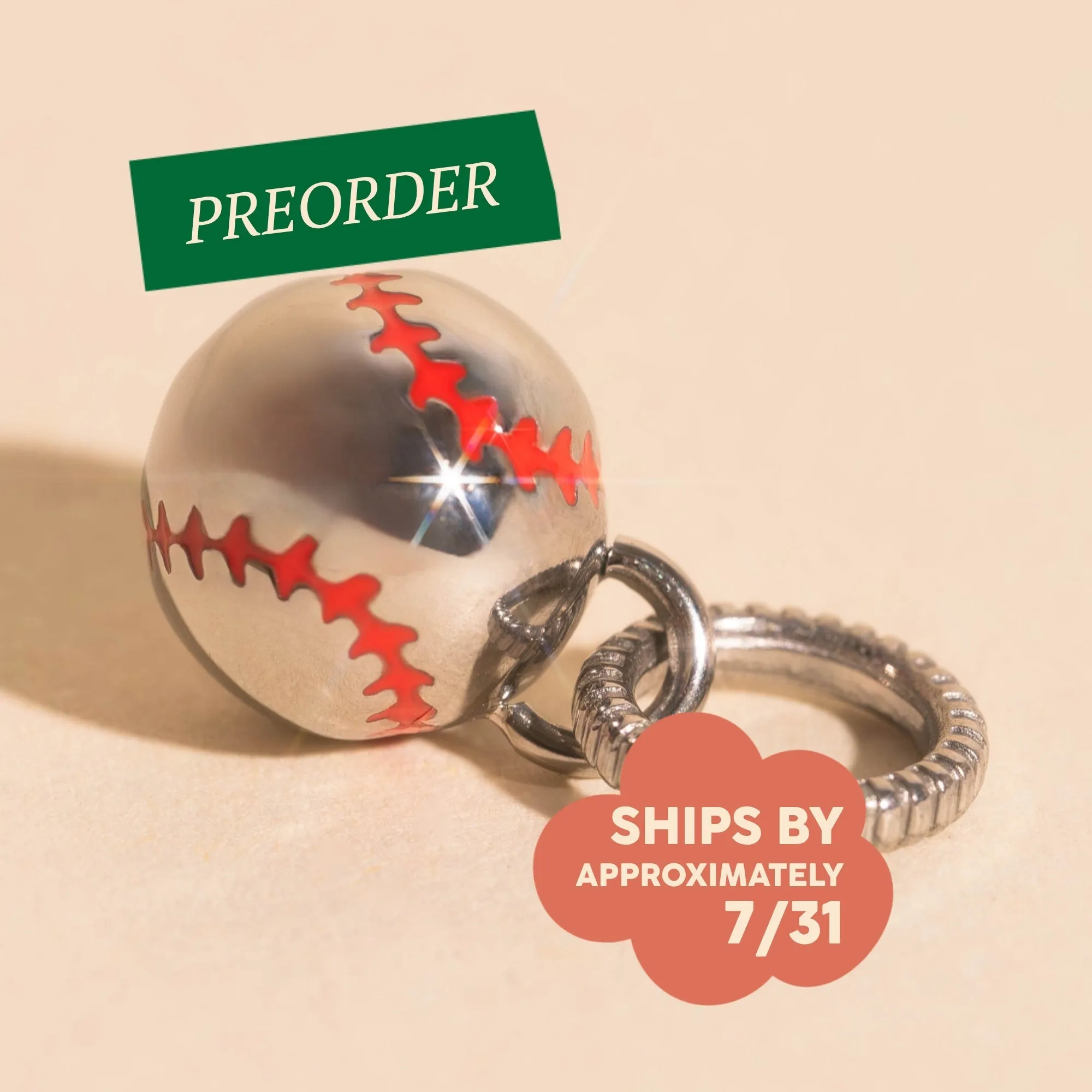 Fastball Necklace Charm sold by Modcloth product image thumbnail 3