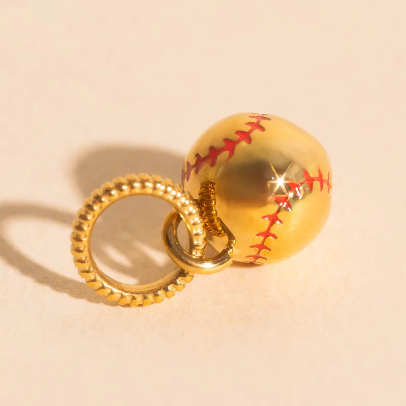 Fastball Necklace Charm made by Modcloth