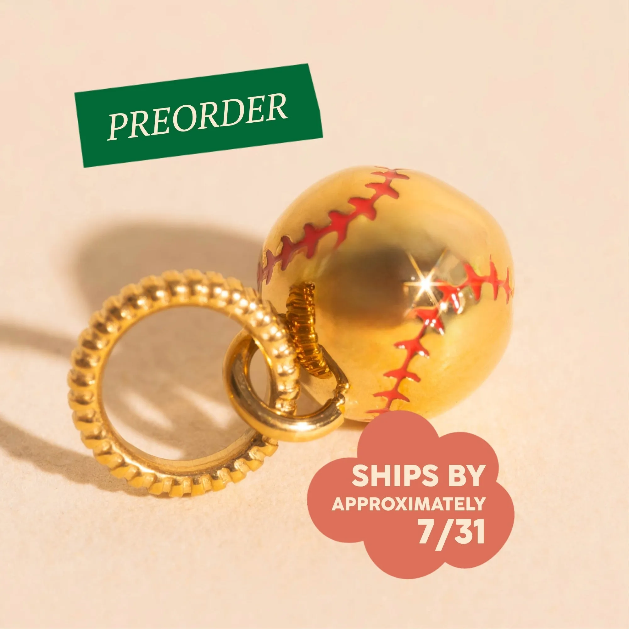 Fastball Necklace Charm sold by Modcloth product image thumbnail 2