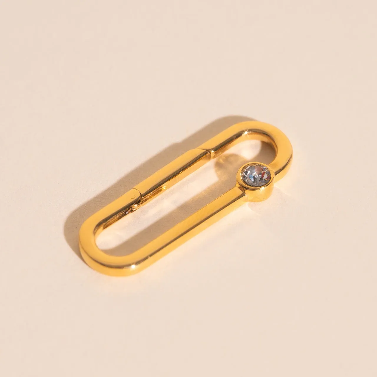 Crystal Rectangle Necklace Charm Clasp (30mm) sold by Modcloth