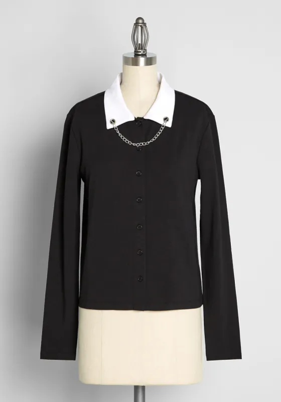 Never Break the Chain Button-Up Top sold by Modcloth