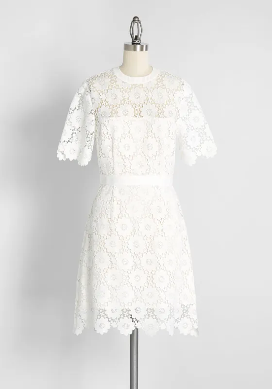 In Delicate Detail Mini Dress sold by Modcloth