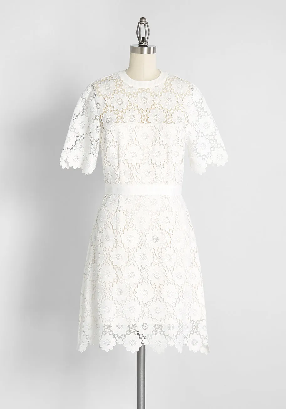 In Delicate Detail Mini Dress sold by Modcloth
