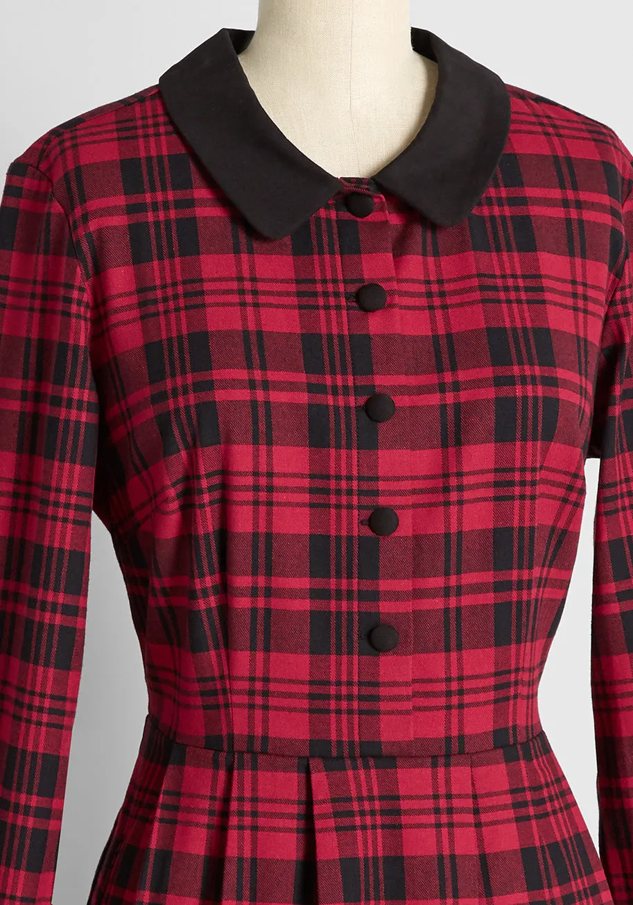 Plaid For You Fit and Flare Dress sold by Modcloth product image thumbnail 3