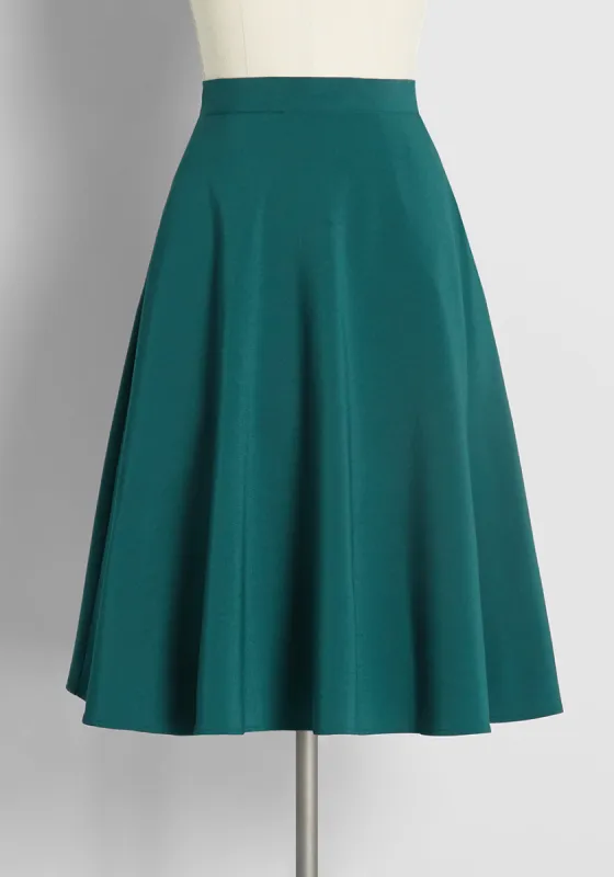 Just This Sway A-Line Skirt sold by Modcloth