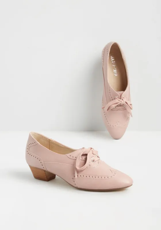 Dapper Direction Oxford Heel sold by Modcloth