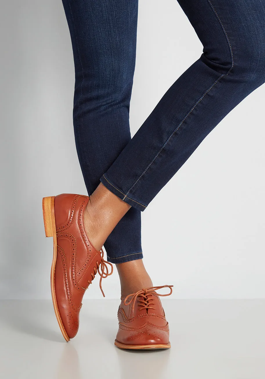Talking Picture Oxford Flat sold by Modcloth