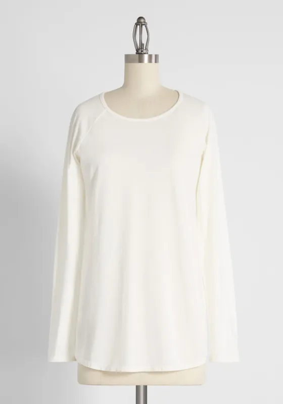 Completely At Ease Cotton Raglan Tee sold by Modcloth