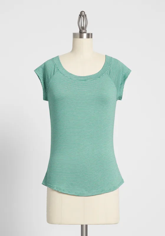 Bateau So Beautiful Cap Sleeve Top made by Modcloth