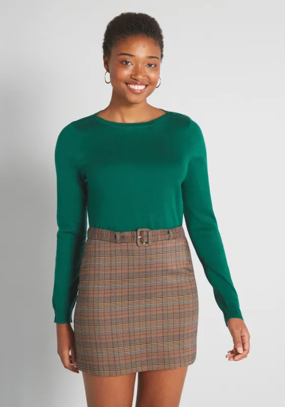 Charter School Boatneck Pullover Sweater sold by Modcloth