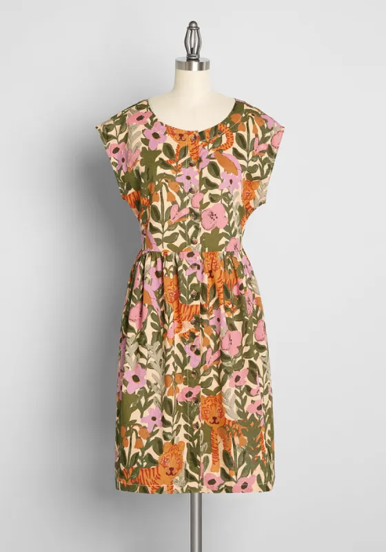 A Tiger's Oasis A-Line Dress sold by Modcloth