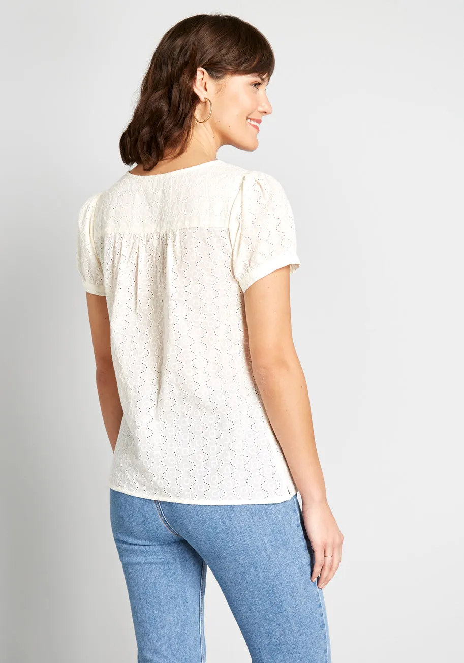 Polished Touch Cotton Blouse sold by Modcloth product image thumbnail 2