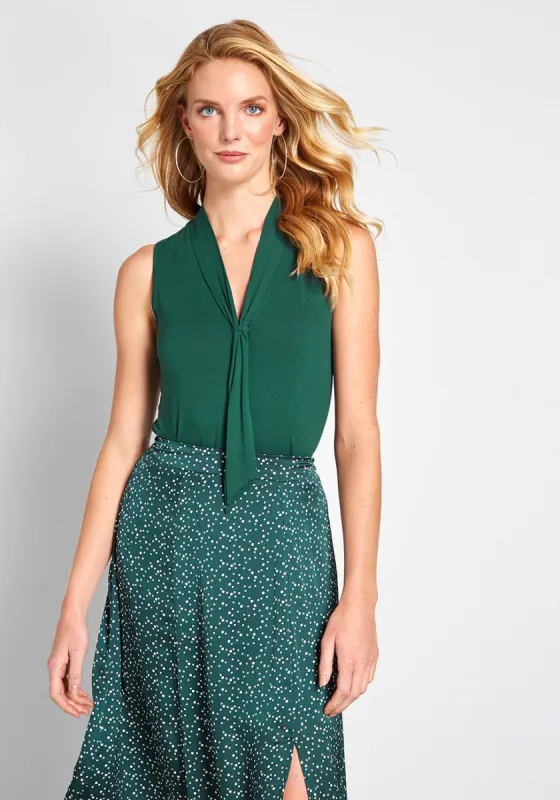 Office to Goodness Sleeveless Knit Top sold by Modcloth