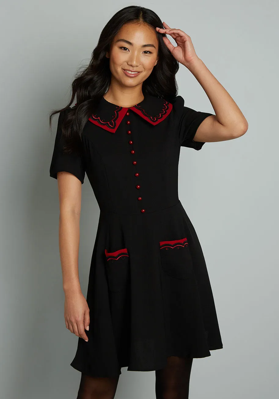 Black Cherry Gumdrop A-Line Dress sold by Modcloth
