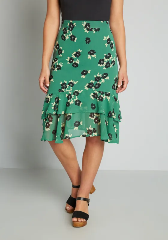 Double Your Ruffle A-Line Skirt sold by Modcloth
