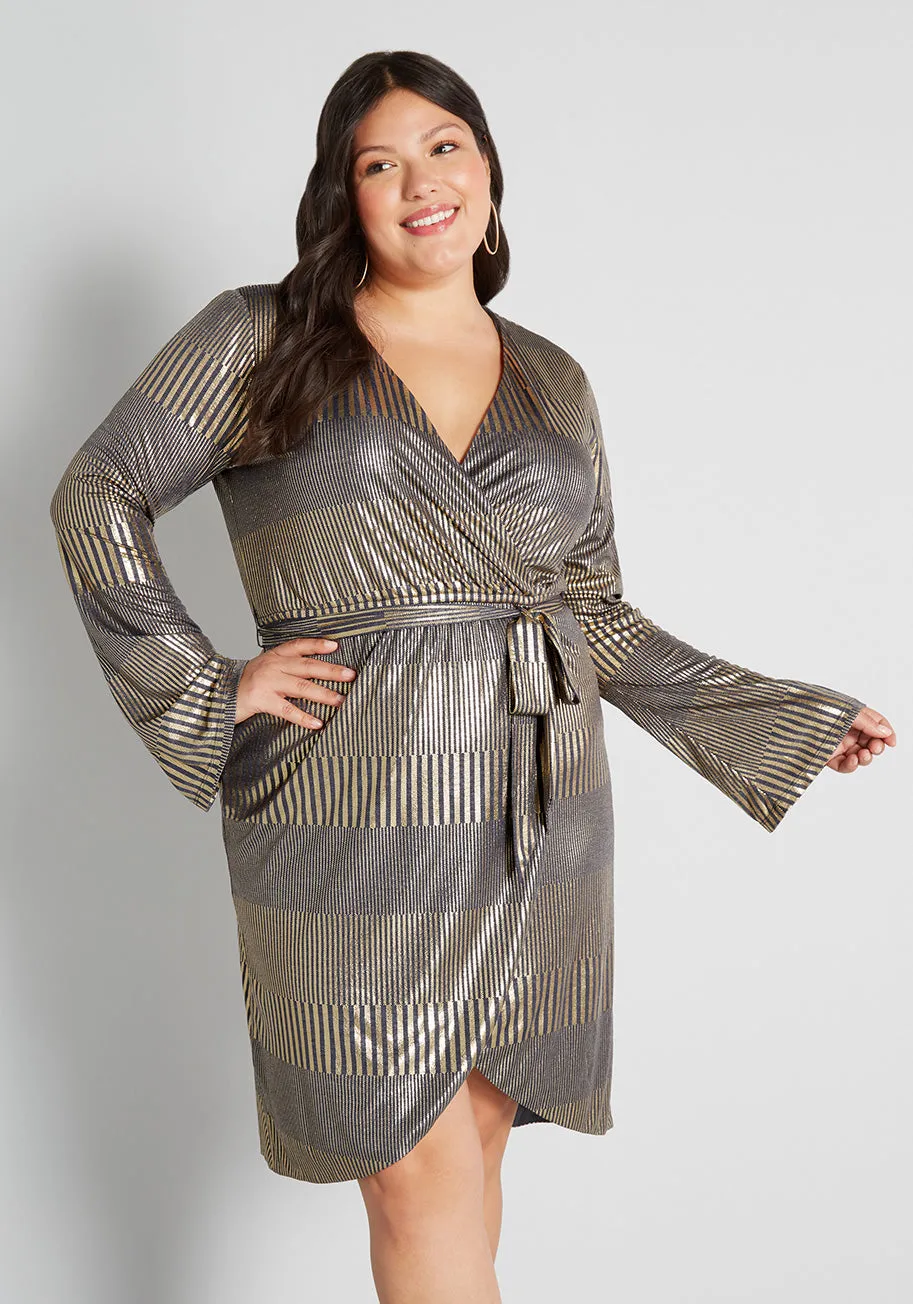 Wrapped Up in a Classic Wrap Mini Dress sold by Modcloth