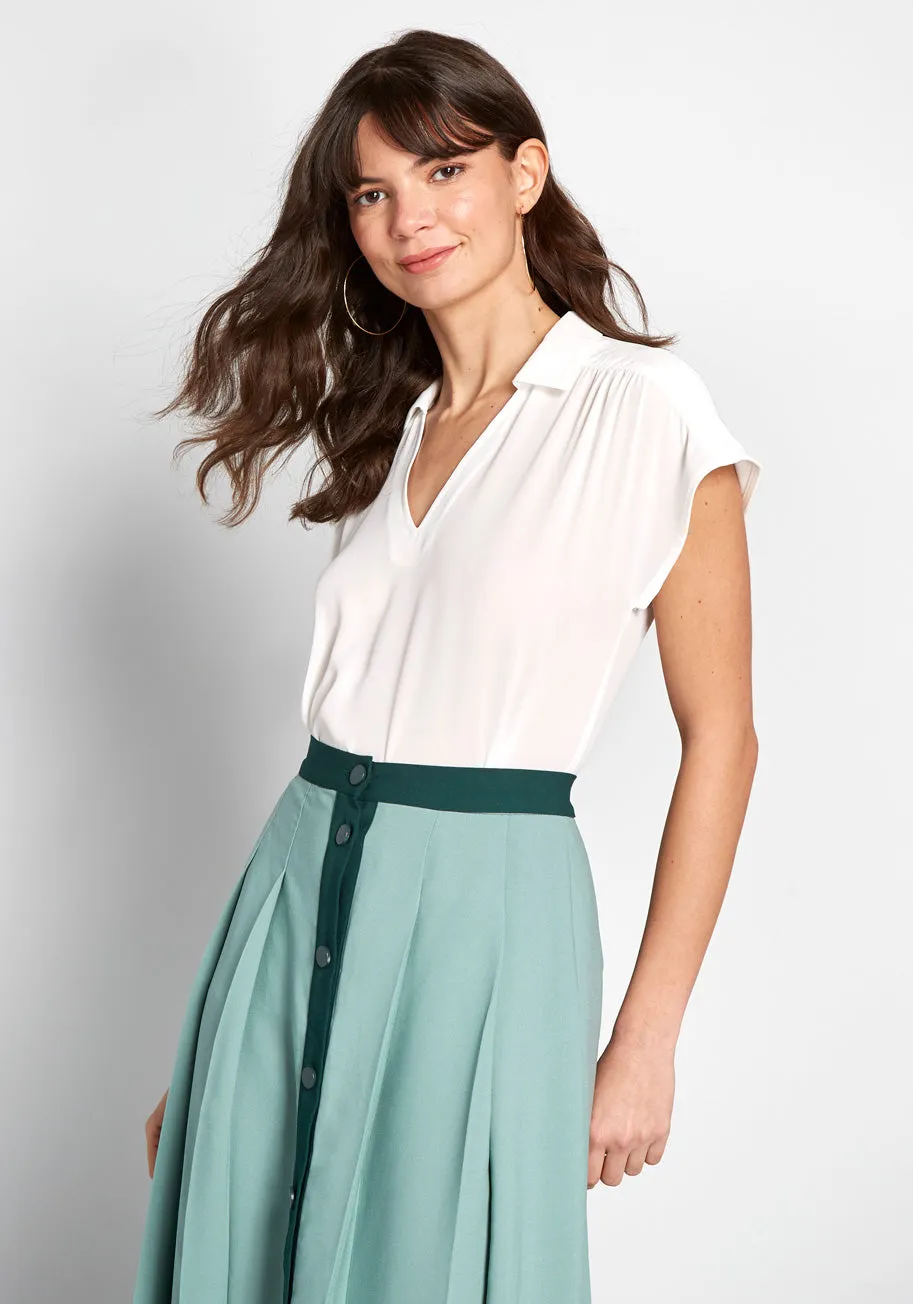 A Renewed You Short Sleeve Blouse sold by Modcloth