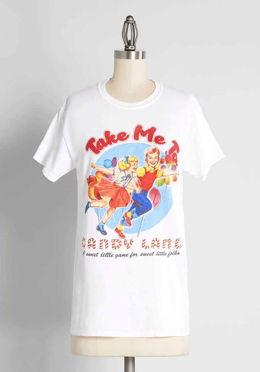 Take Me to Candyland Graphic Tee sold by Modcloth