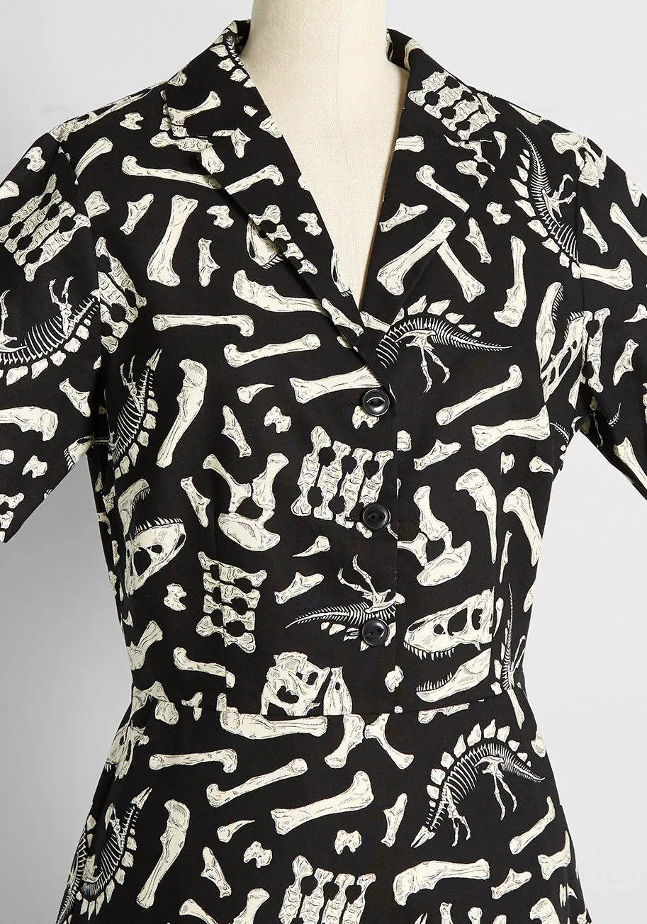Prehistoric Graveyard Mini Dress sold by Modcloth product image thumbnail 3