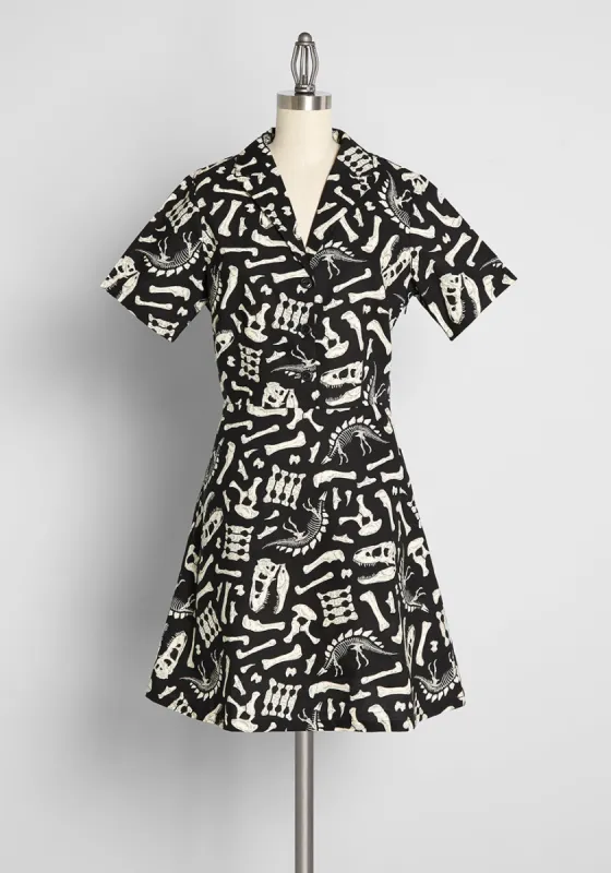 Prehistoric Graveyard Mini Dress sold by Modcloth