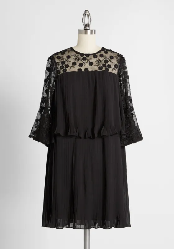 Dauntless Dahlias Tiered Mini Dress sold by Modcloth
