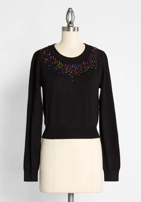 Throwing Glitter and Confetti Pullover Sweater made by Collectif