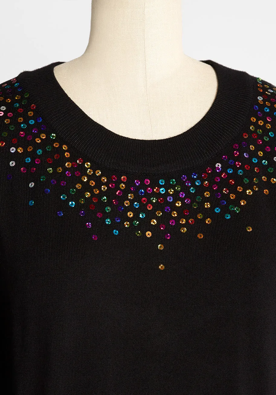 Throwing Glitter and Confetti Pullover Sweater sold by Modcloth product image thumbnail 3