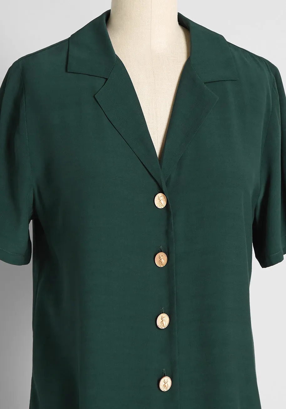 Such a Cat-ch Button-Up Top sold by Modcloth product image thumbnail 3