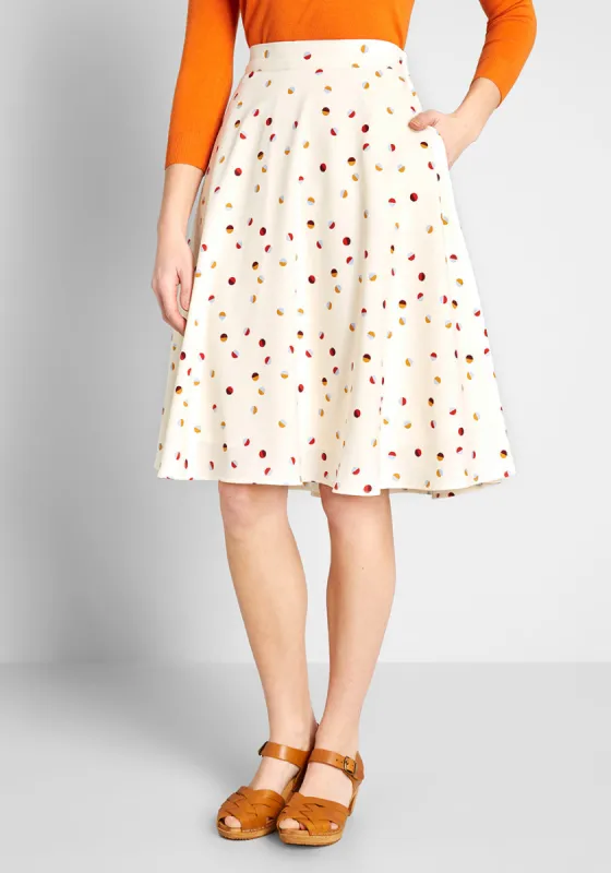 Just This Sway A-Line Skirt sold by Modcloth