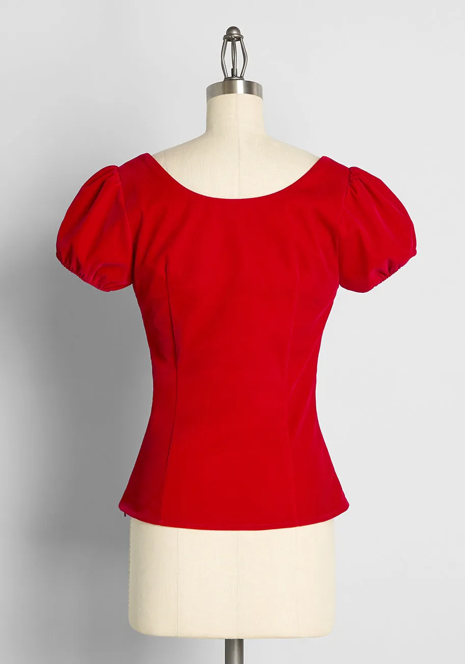 Gorgeously Gift Wrapped Velvet Top sold by Modcloth product image thumbnail 2