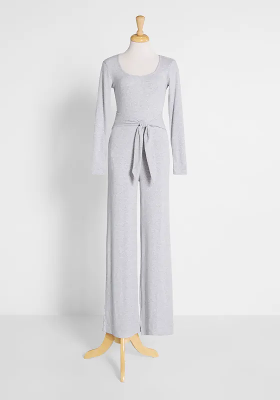 Catch Me Lounging Knit Jumpsuit made by Modcloth