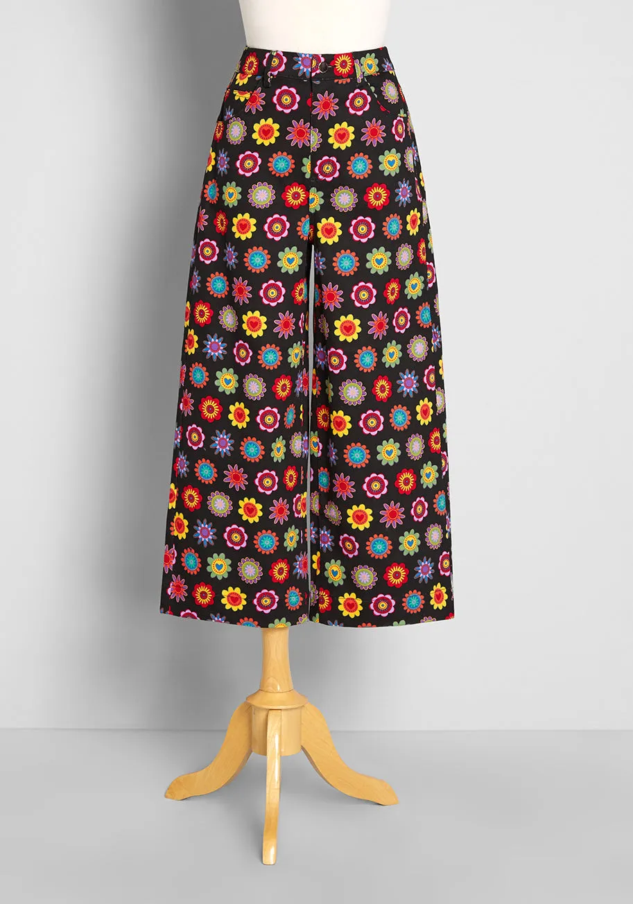 Floral Festival Wide-Leg Pants sold by Modcloth