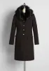 Sledding Season Faux Fur-Trim Coat sold by Modcloth