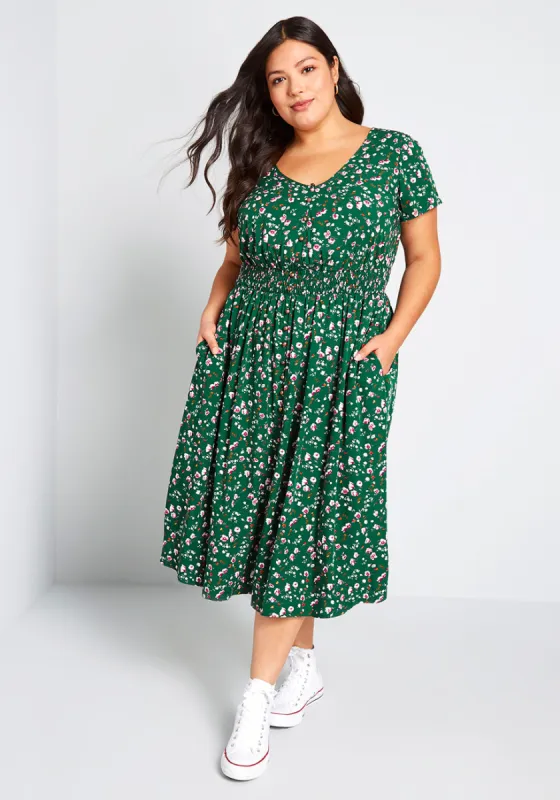 Inspired Anytime Midi Dress sold by Modcloth