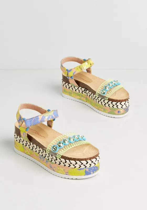 Hot on the Trail Platform Sandals sold by Modcloth