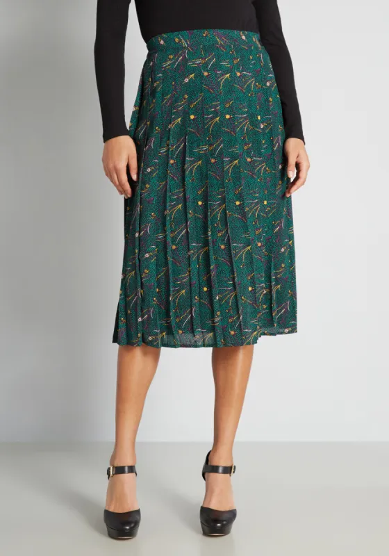 Onward to Afresh Pleated Skirt sold by Modcloth