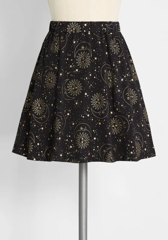 Star-Dusted Destiny Skater Skirt sold by Modcloth